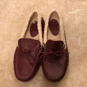 Maroon Leather Cole Haan Slippers